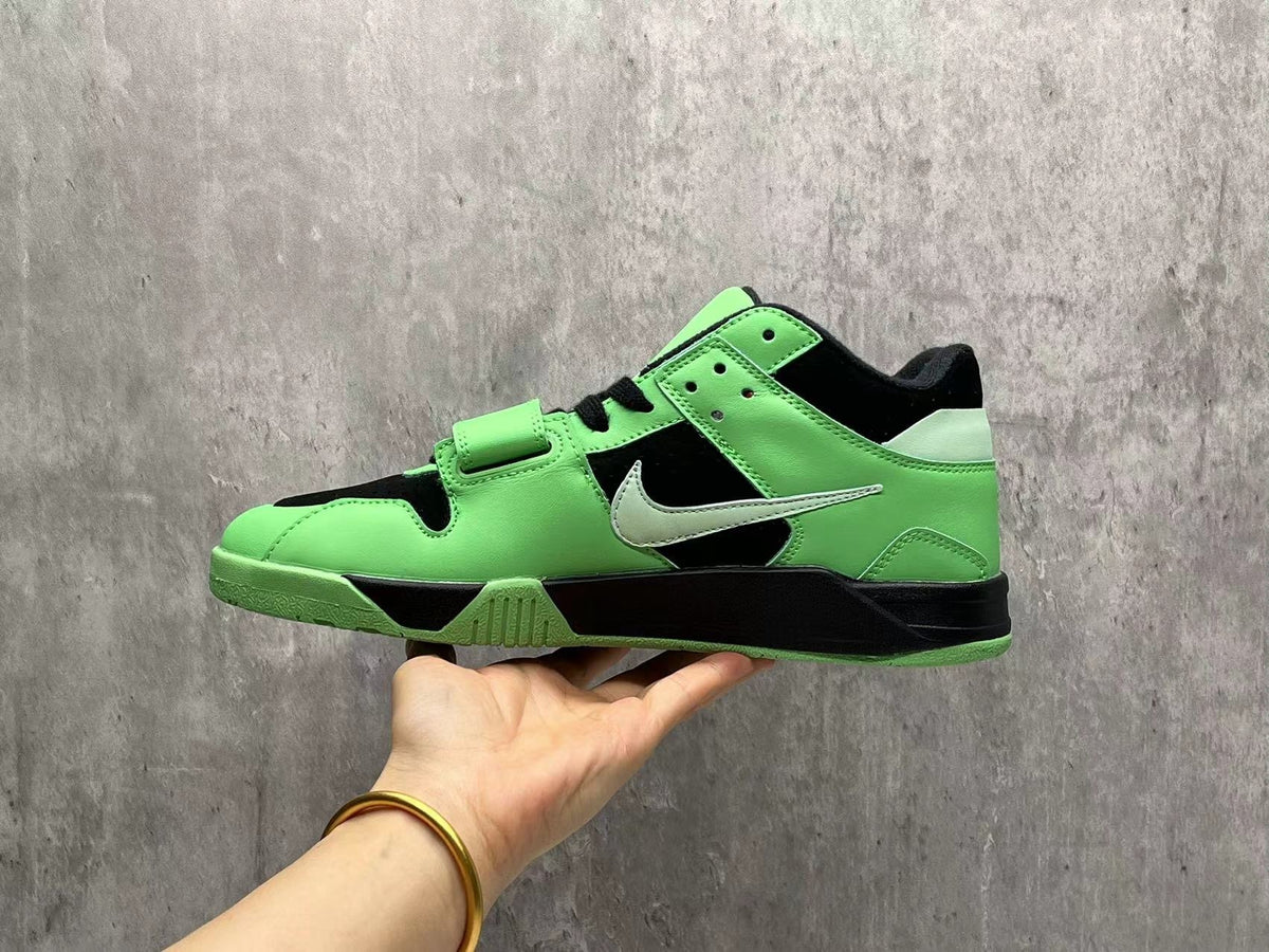TS Collaboration Neon Green Black Sneakers