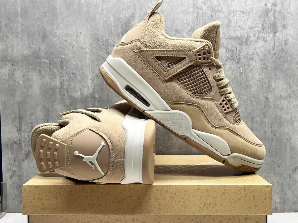 Air Jordan 4 Retro "Milk Tea" Beige Cream Sneakers