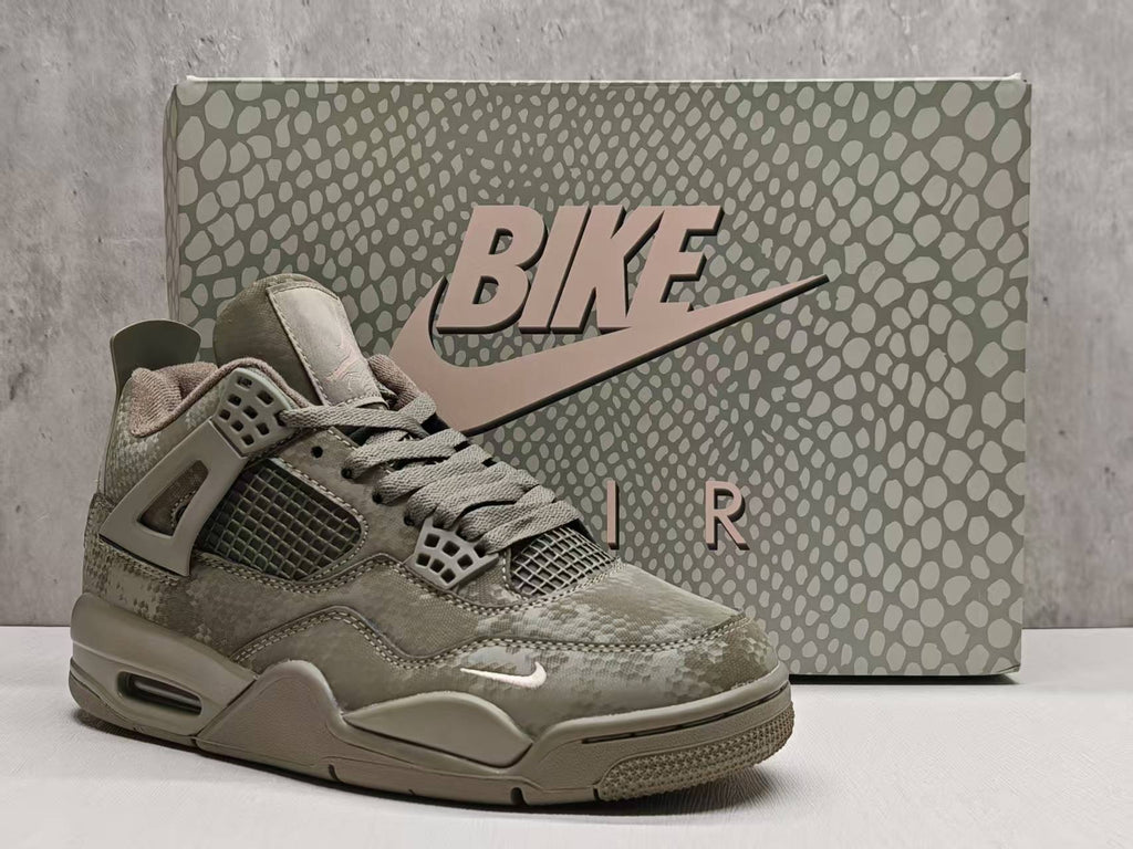 Air Jordan 4 Retro "Military Mamba" Custom Olive Sneakers