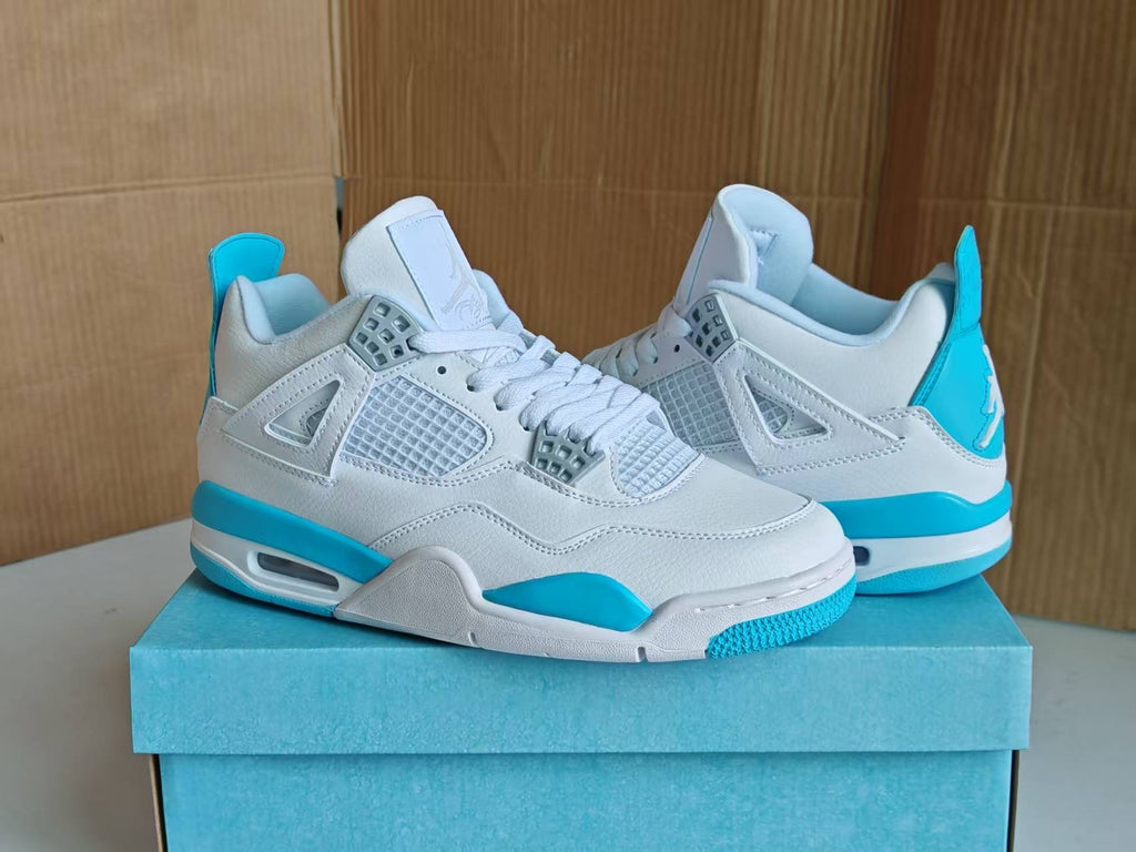 Air Jordan 4 Retro "White Aluminum" Ice Blue