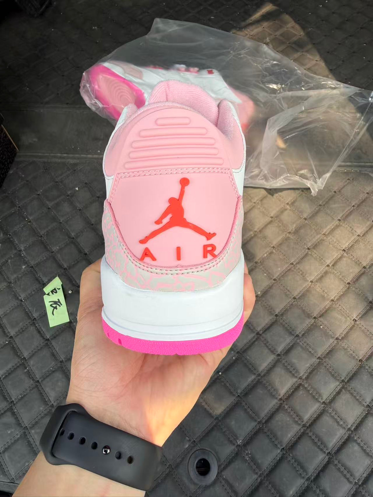 Jordan 3 White Pink Flower Sneakers