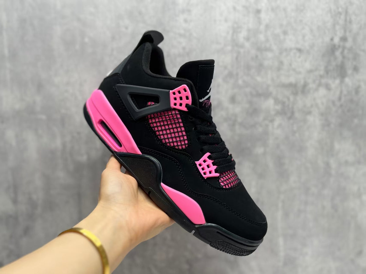 Air Jordan 4 Retro "Orchid" Black & Pink Sneakers
