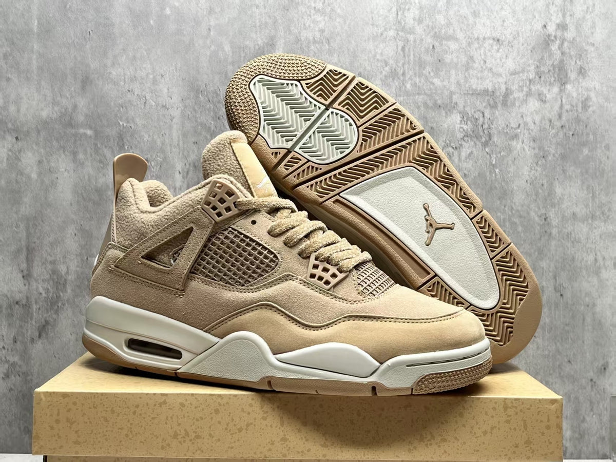 Air Jordan 4 Retro "Milk Tea" Beige Cream Sneakers