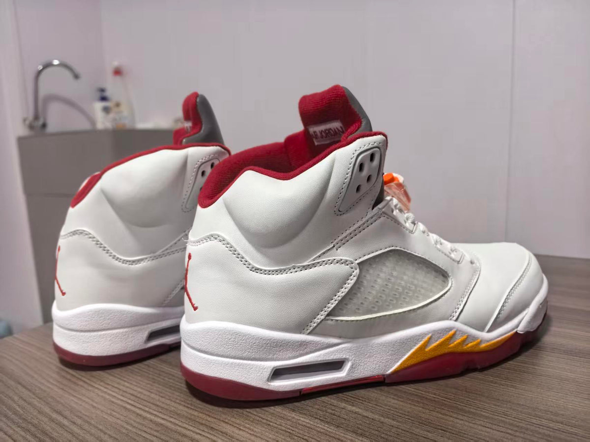 Air Jordan 5 White Sunset Orange