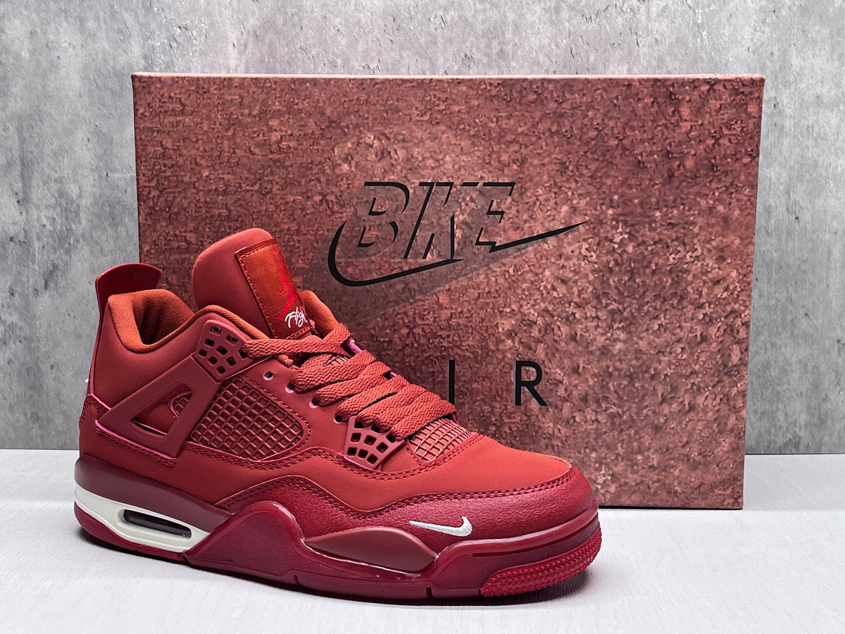Air Jordan 4 Retro "Bike Air" Red Sneakers