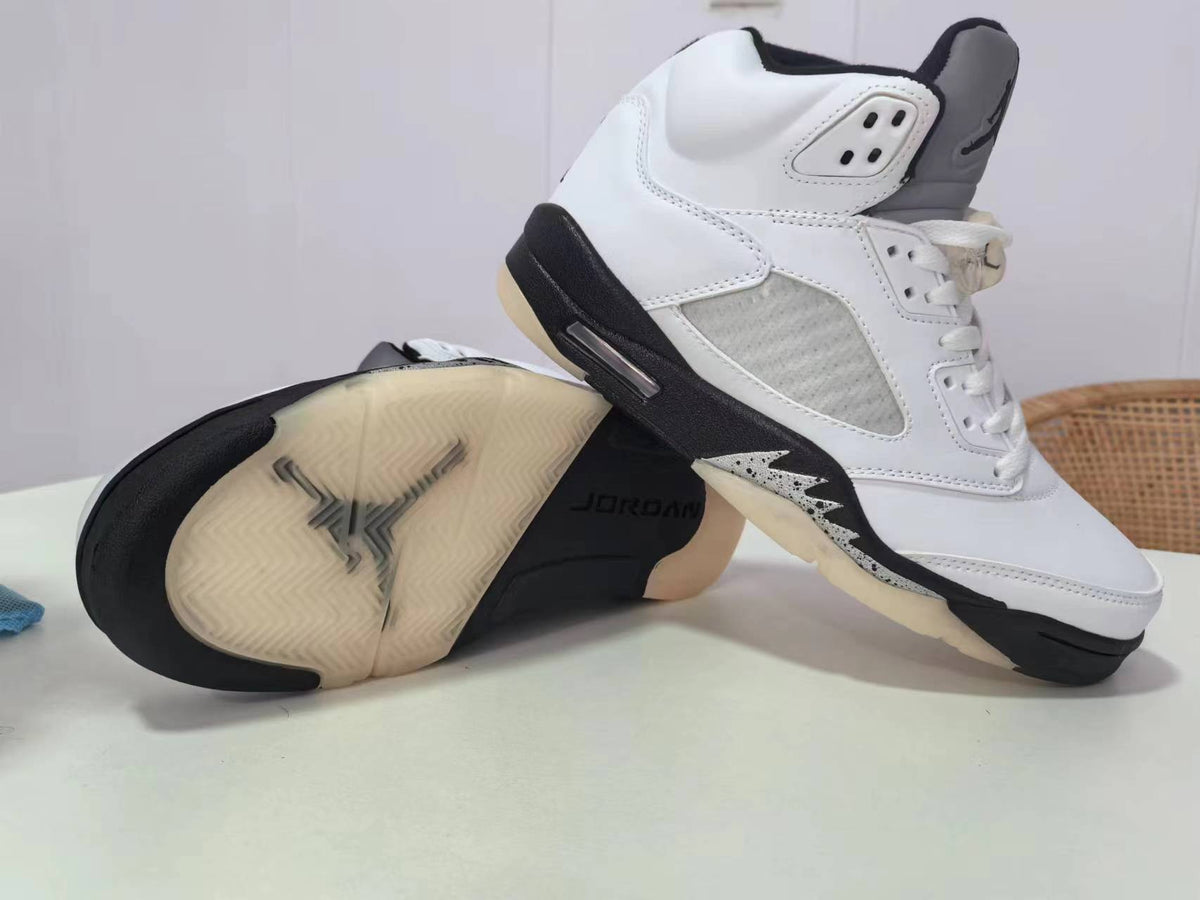 Air Jordan 5 White Black Sneakers