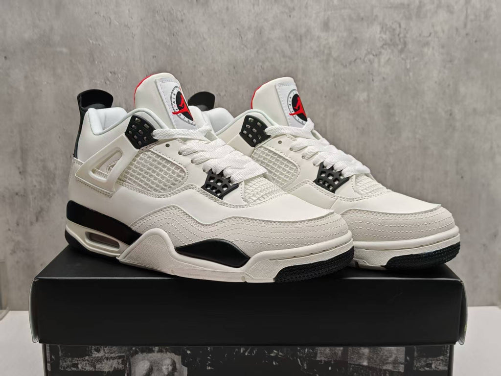 Air Jordan 4 Retro "Flight Club" Sail & University Red Sneakers