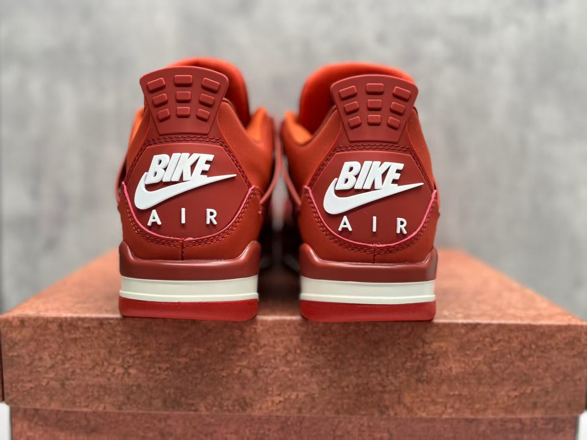 Air Jordan 4 Retro "Bike Air" Red Sneakers