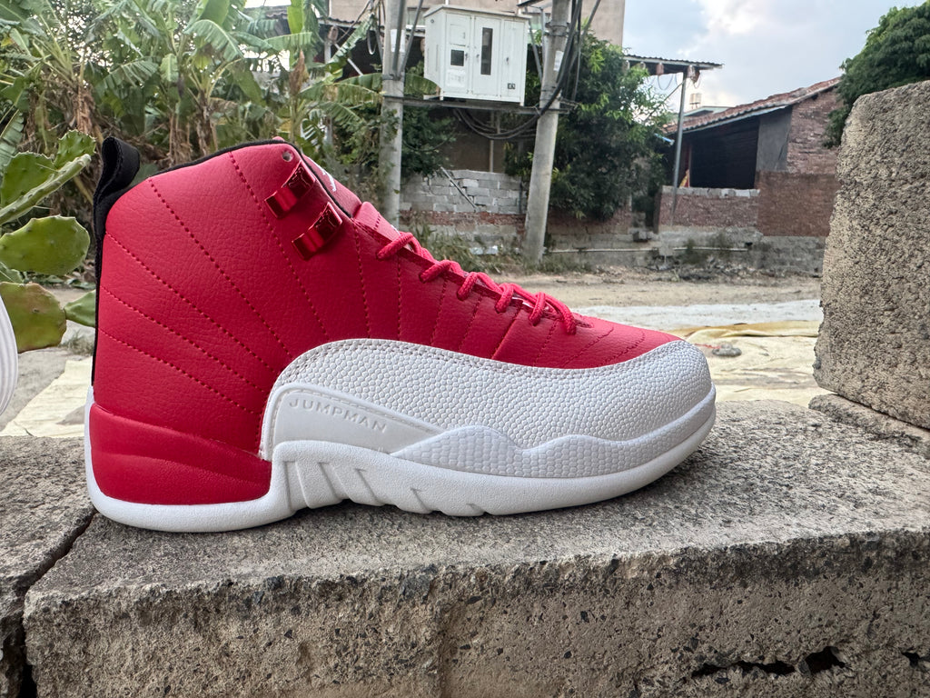 Air Jordan 12 Retro Gym Red and White Sneakers