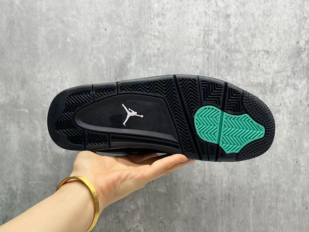 Air Jordan 4 Retro "Tiffany" Black & Turquoise Sneakers