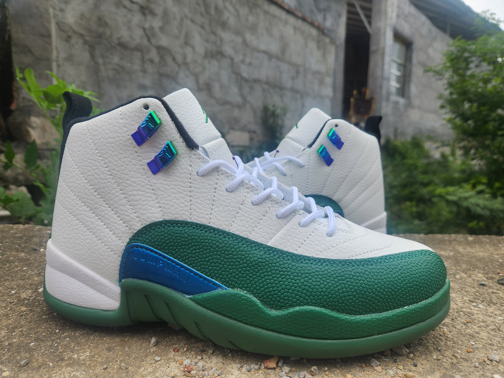 Men's Air Jordan 12 Retro Idols Become Rivals Summit White Green Purple Sneakers