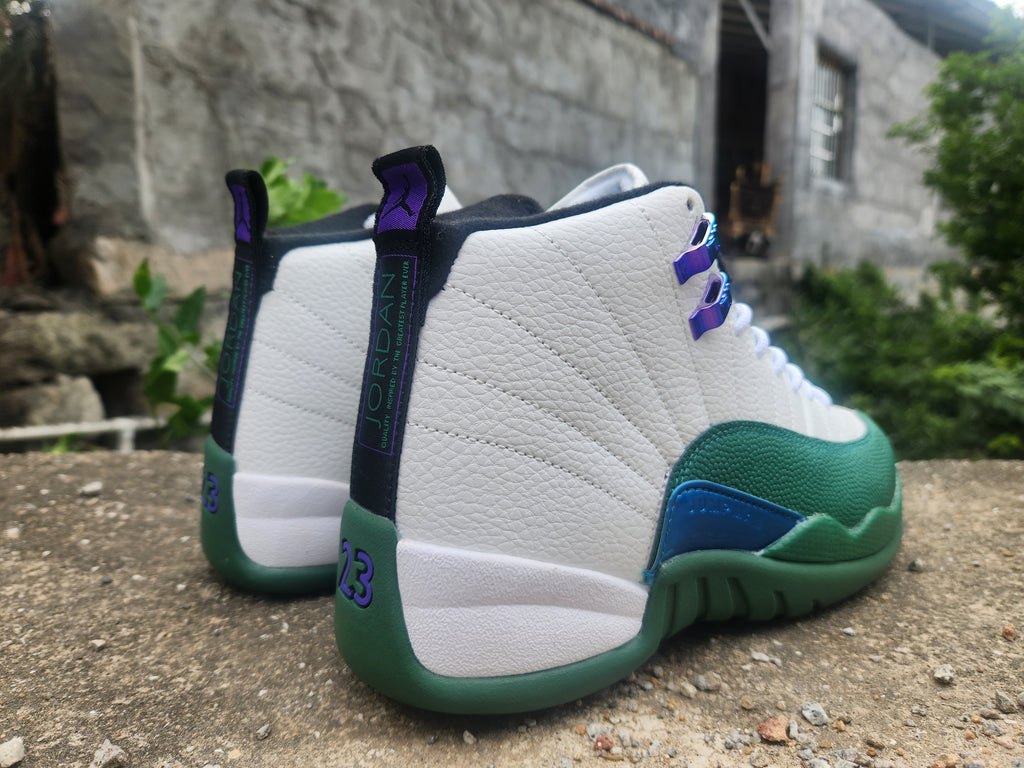 Men's Air Jordan 12 Retro Idols Become Rivals Summit White Green Purple Sneakers
